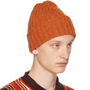 BEAMS PLUS Wool Watch Cap Unisex Beanie Toque in Orange NWT